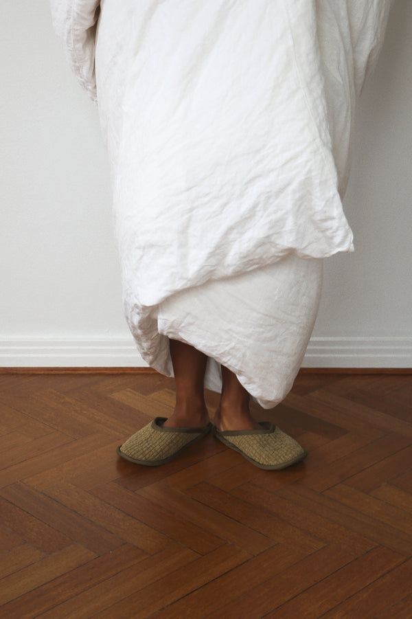 room slippers - khaki olive