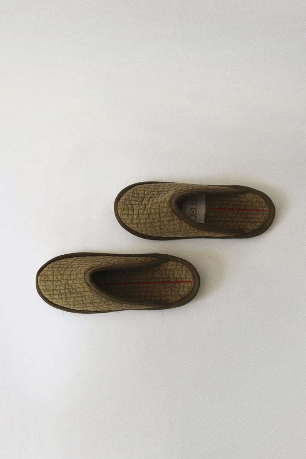 room slippers - khaki olive