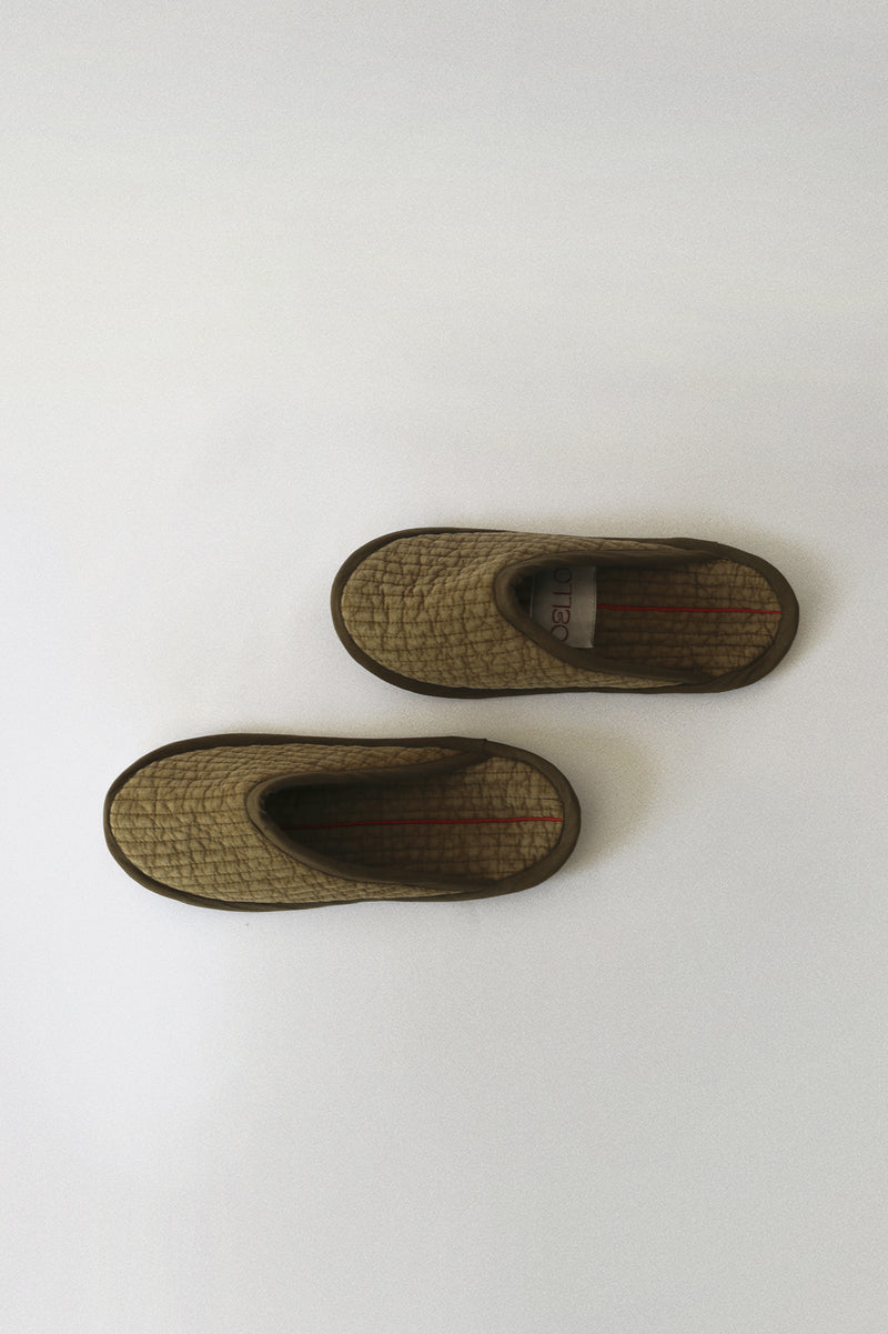 room slippers - khaki olive