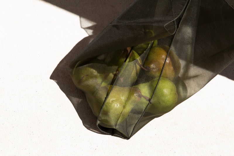 translucent silk bag - moss