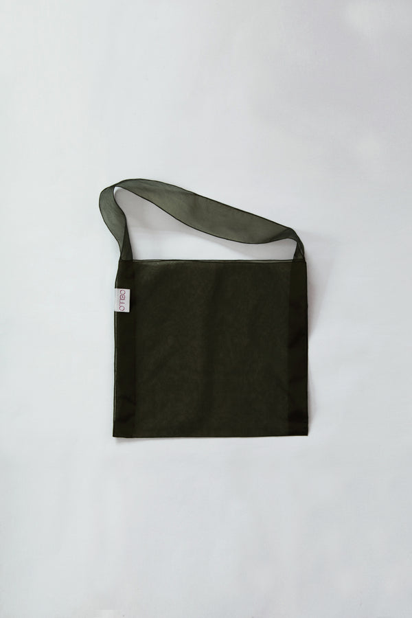 translucent silk bag - moss