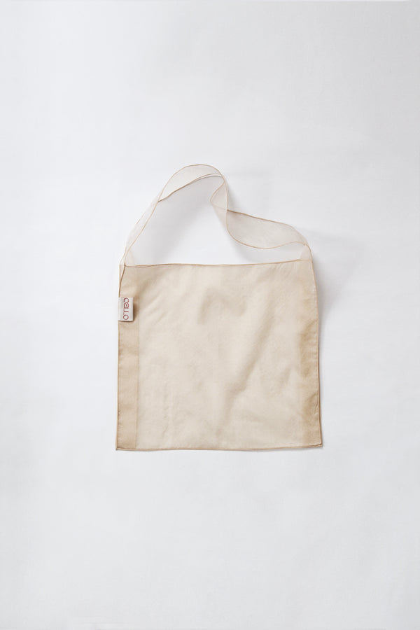 translucent silk bag - sandstone