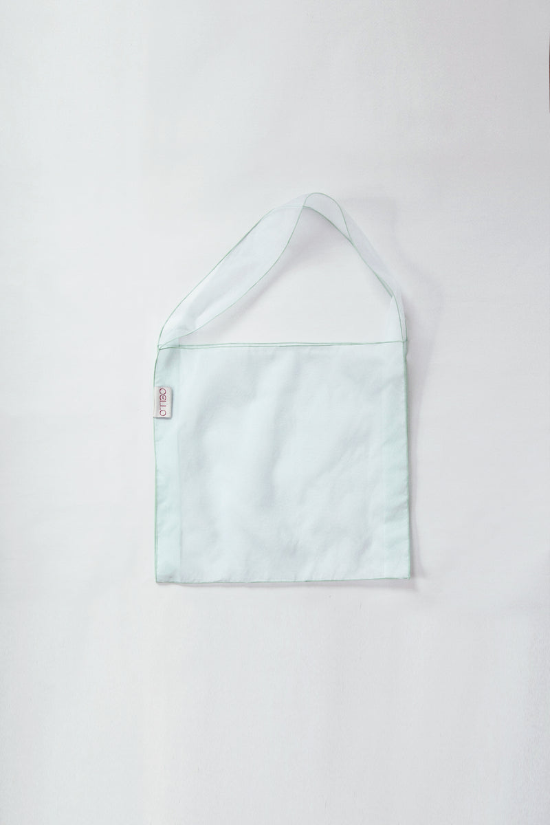 translucent silk bag - seafoam